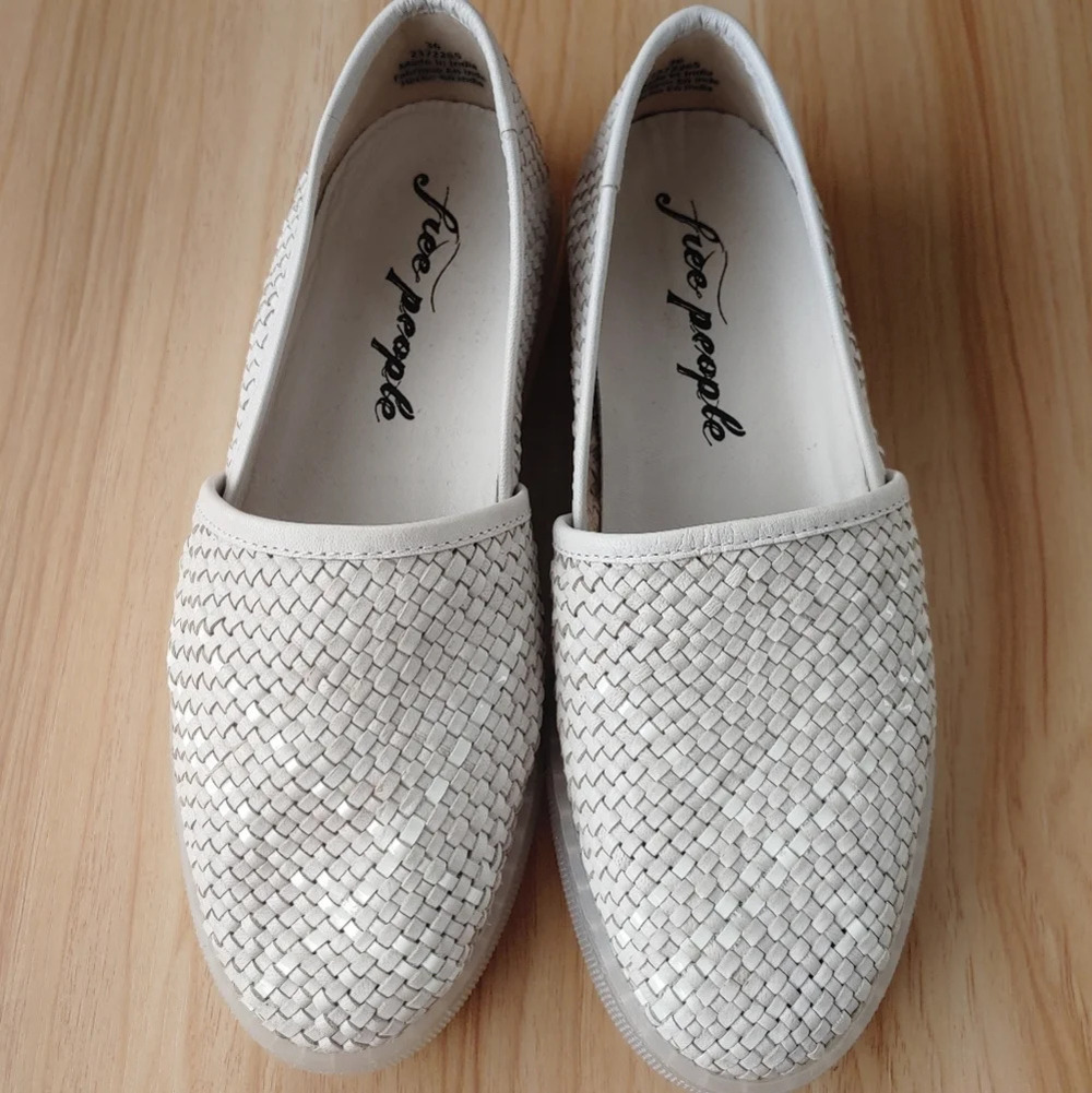 Free People Womens Ivory Santorini 2372265 Round Toe Slip On Shoes Sz 36 - Picture 1 of 6